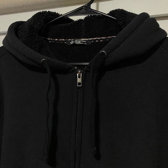 ⭐️ Black Hoodie, Sherpa Lined, Winter Zip Up Jacket - Picture 6 of 6